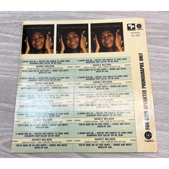 Nancy Wilson Can't Take My Eyes Off of You Compact 33 Jukebox EP Capitol SU-429 - Picture 6 of 6